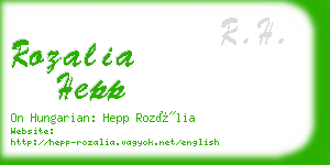 rozalia hepp business card